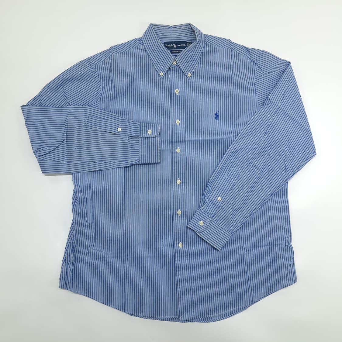 Co896 XL 폴로 랄프로렌 블루 스트라이프 긴팔 셔츠 남방 상품이미지2