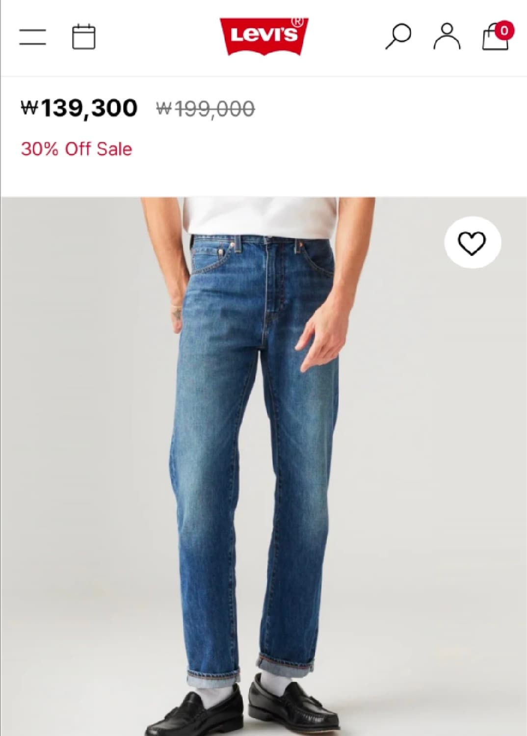 리바이스 505 중청 32사이즈 팝니다. 상품이미지1