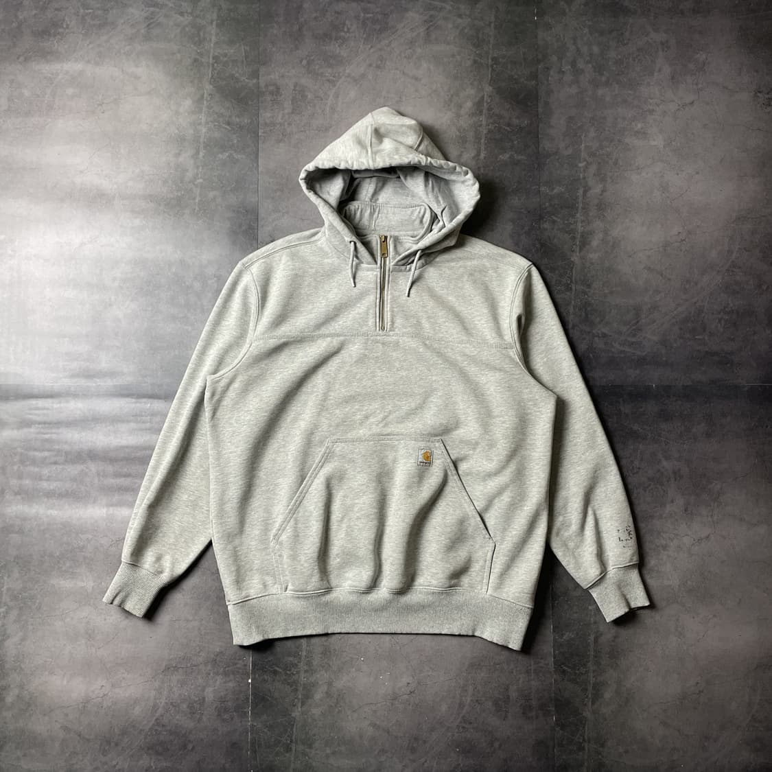 CARHARTT 칼하트 빈티지 그레이 하프집업 기모 후드티 A00576 상품이미지1