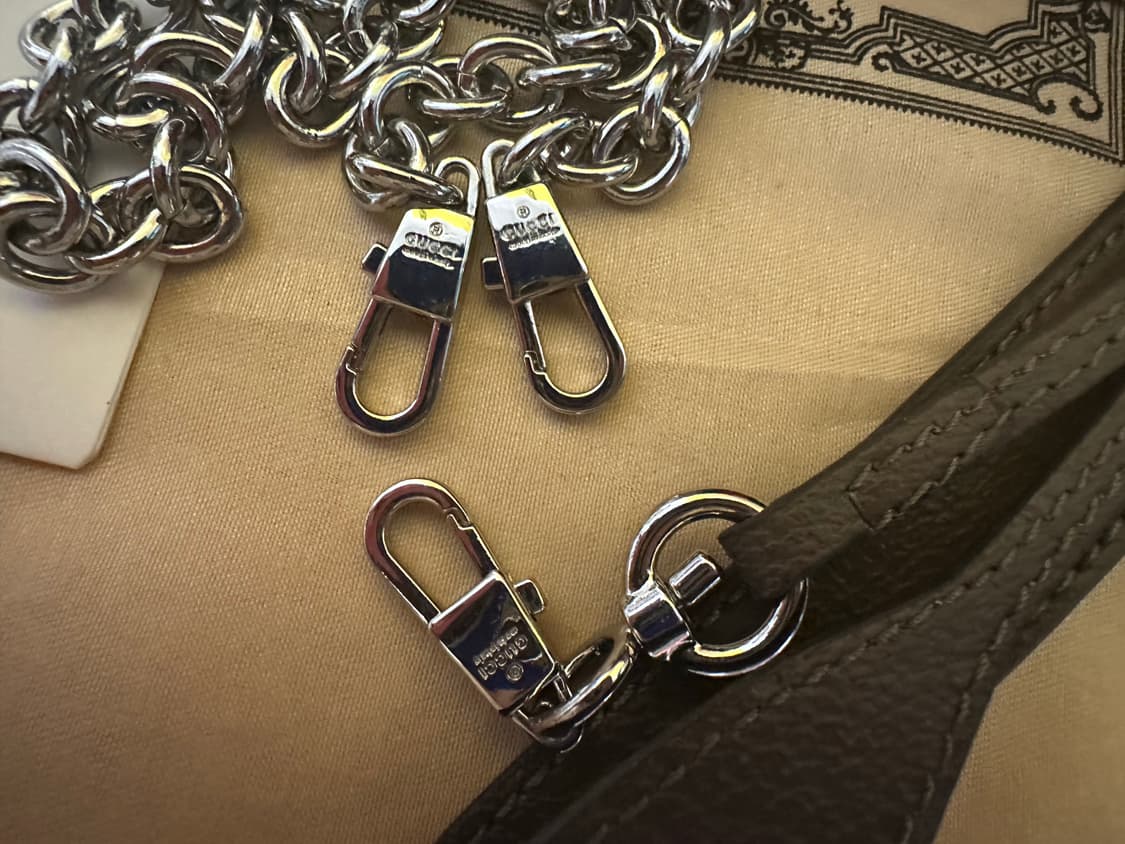 구찌 GG 로고 삼선 캔버스 토트백 상품이미지6