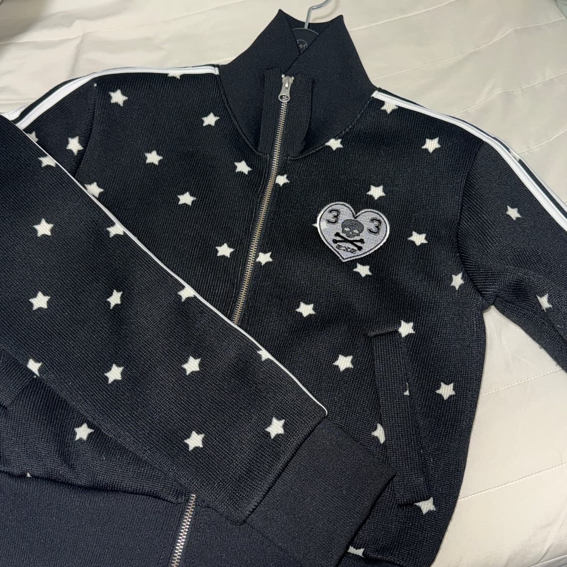 셋업이엑스이 STAR ZIP-UP BLACK 스타 집업 블랙 상품이미지1