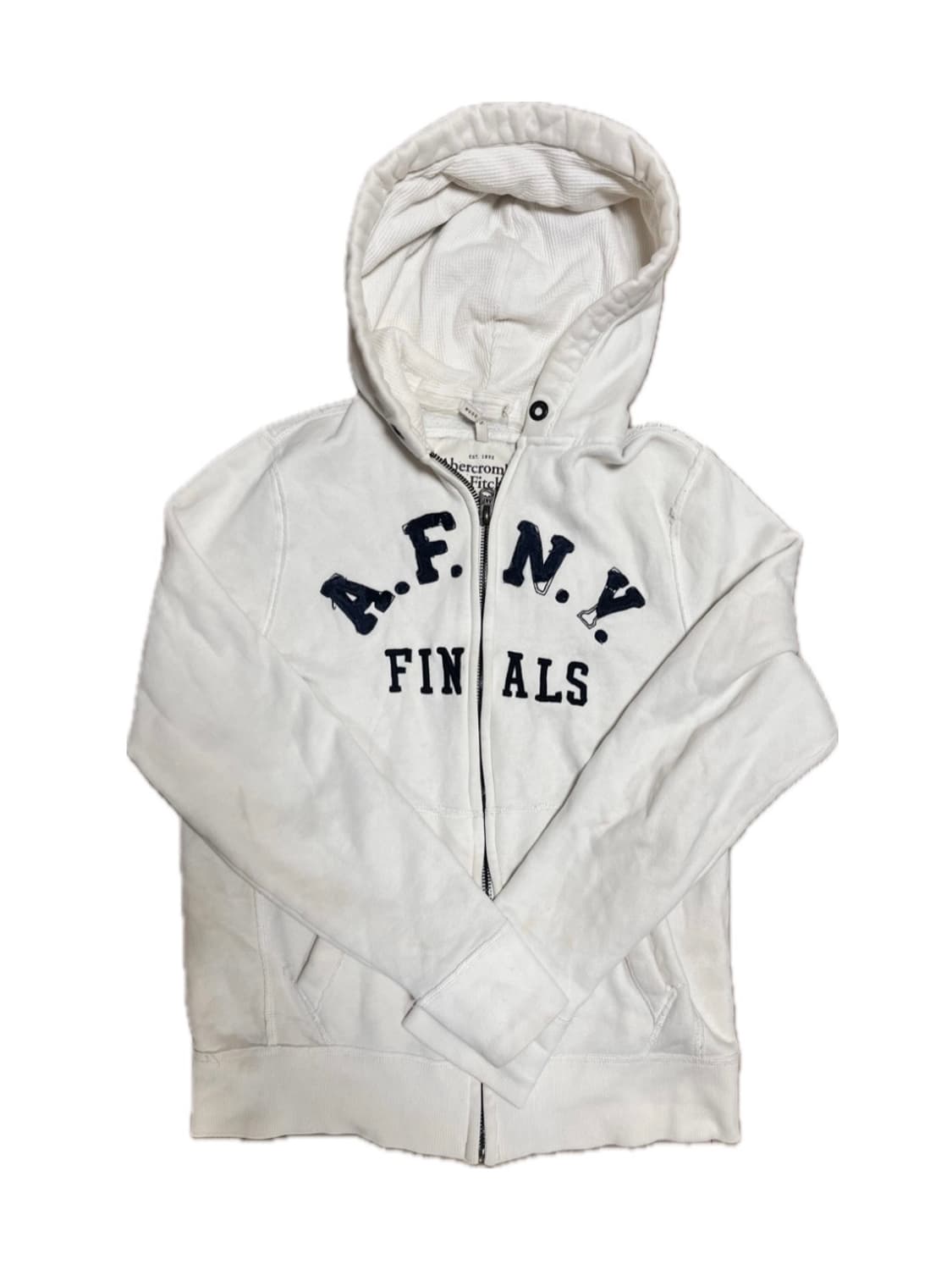 아베크롬비 화이트 슬림핏 후드집업 상품이미지2