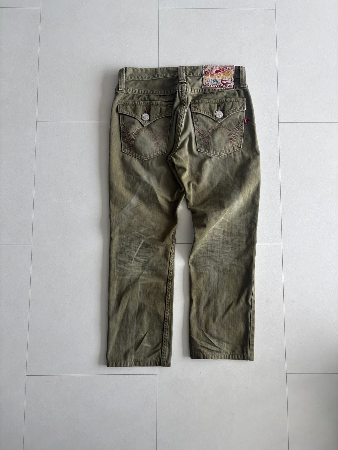 edwin) washed khaki baggy jeans 상품이미지4