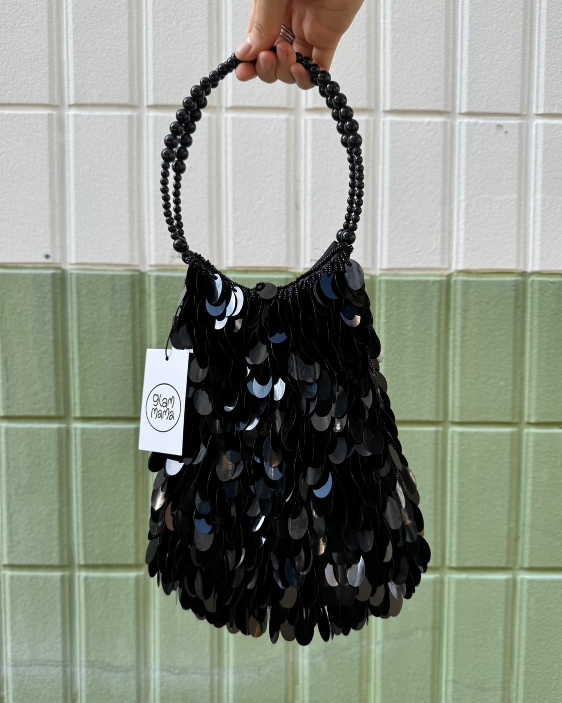 Black Sequin Beaded Mini Bag 비즈백 상품이미지1