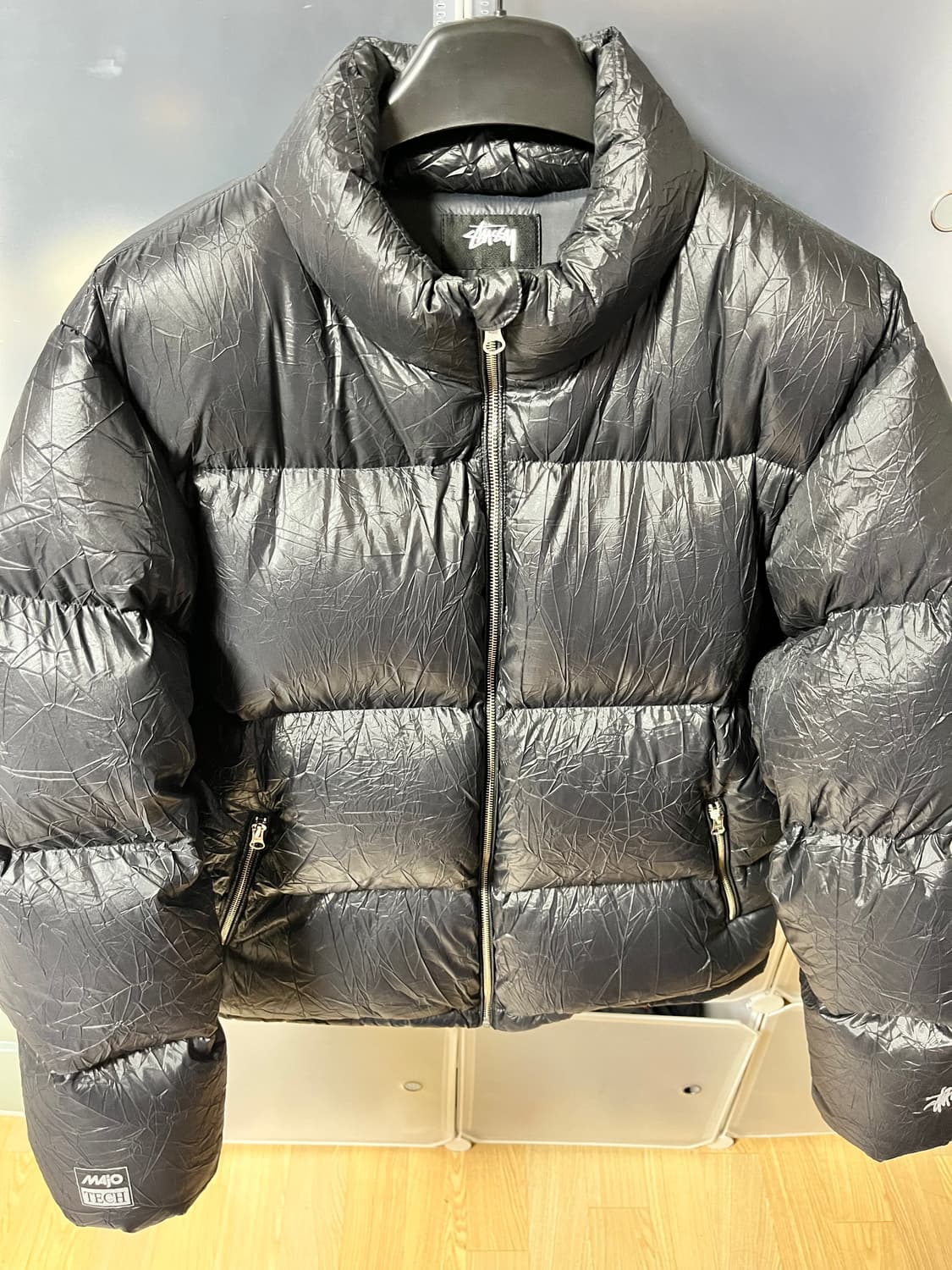 스투시 링클 나일론 다운 푸퍼 블랙 L사이즈 상품이미지2