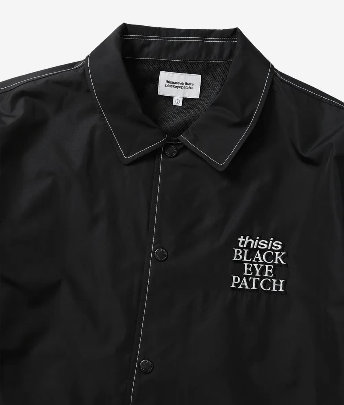 디네댓x 블랙아이패치 콜라보 Coach Jacket Black 상품이미지5