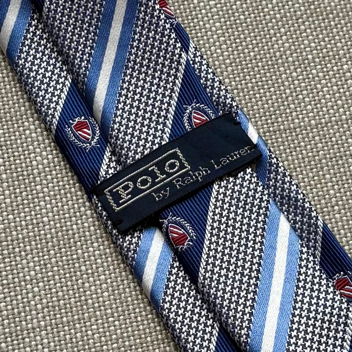 90s 폴로 랄프로렌 쉴드 레지멘탈 실크 타이 상품이미지7