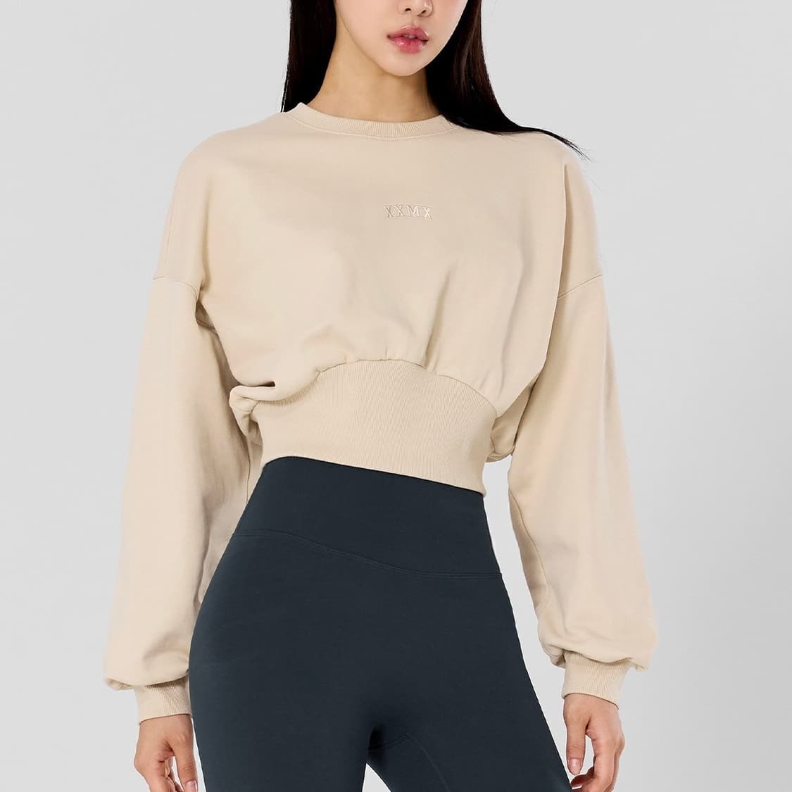 23FW 잭시믹스 와이드 밴딩 크롭 맨투맨 상품이미지3