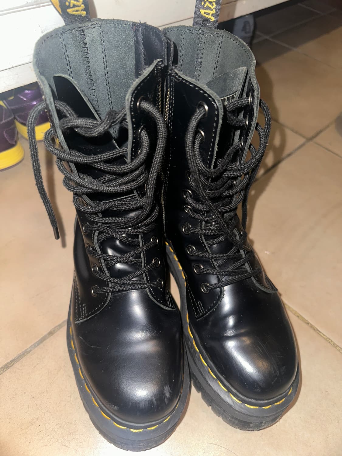 닥터마틴 제이든 하이 10홀 블랙 워커 부츠 230 상품이미지3