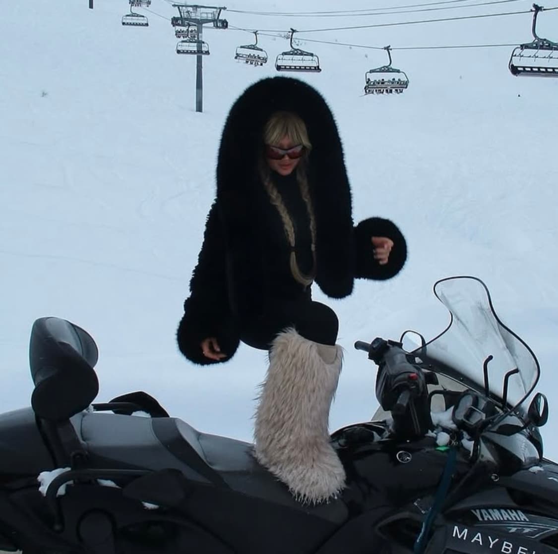 새상품) 해외브랜드 퍼 후드 자켓 블랙 상품이미지5