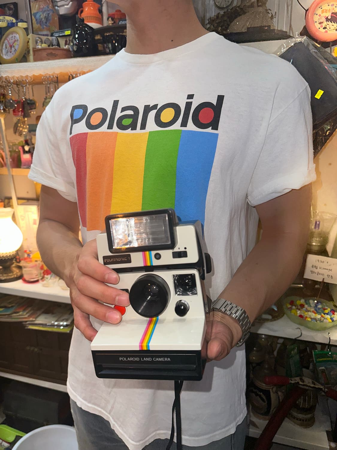 00’s Delta Polaroid logo print cotton T 상품이미지2