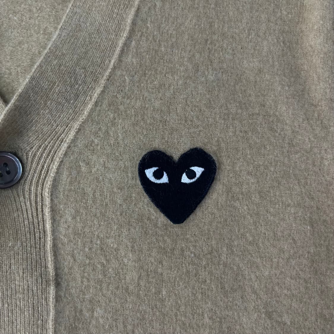 W 95 꼼데가르송 베이지 울 가디건 상품이미지3