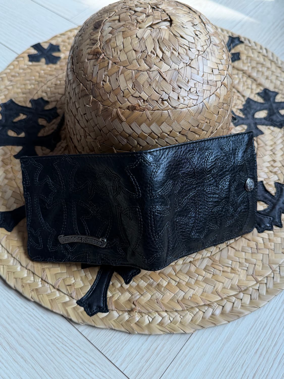 크롬하츠 블랙 패치 지갑 월렛 상품이미지4