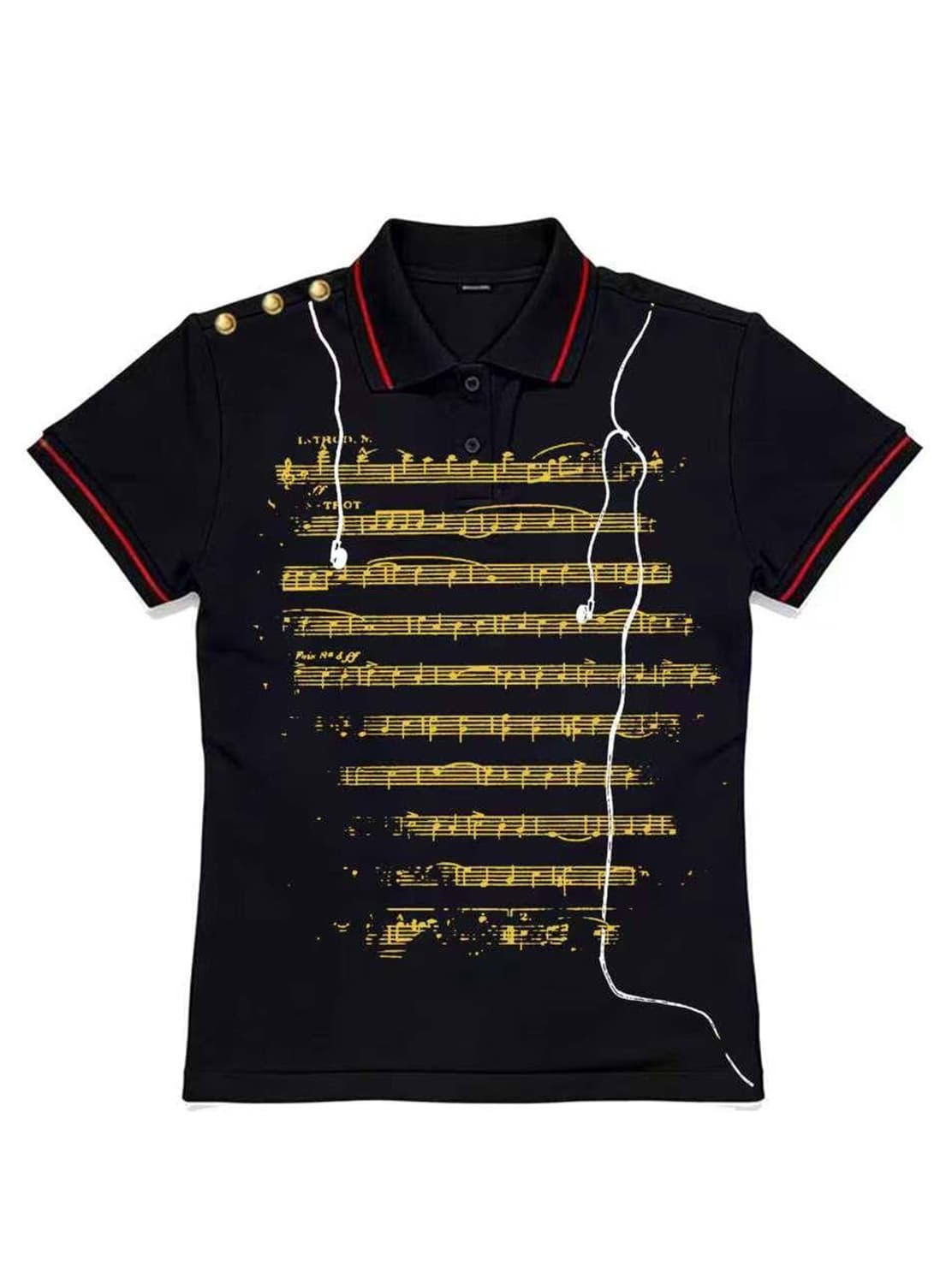baccess Music Score Graphic Polo 상품이미지1