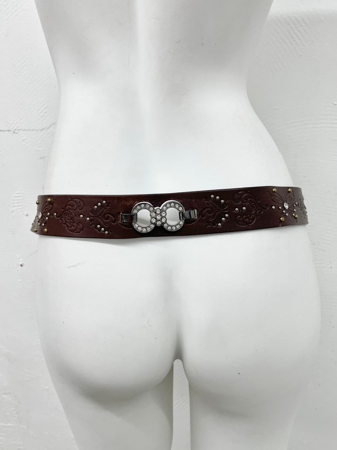 리얼레더 오리엔탈 큐빅 버클 벨트 상품이미지6