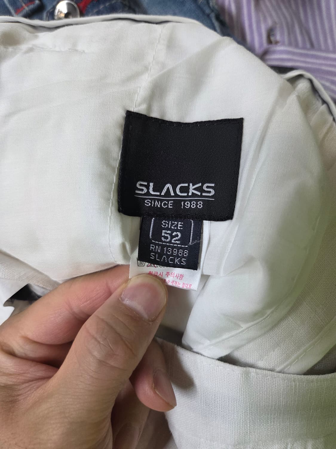 일본빈티지 slacks 투턱 린넨 팬츠 대략 34 35 상품이미지5