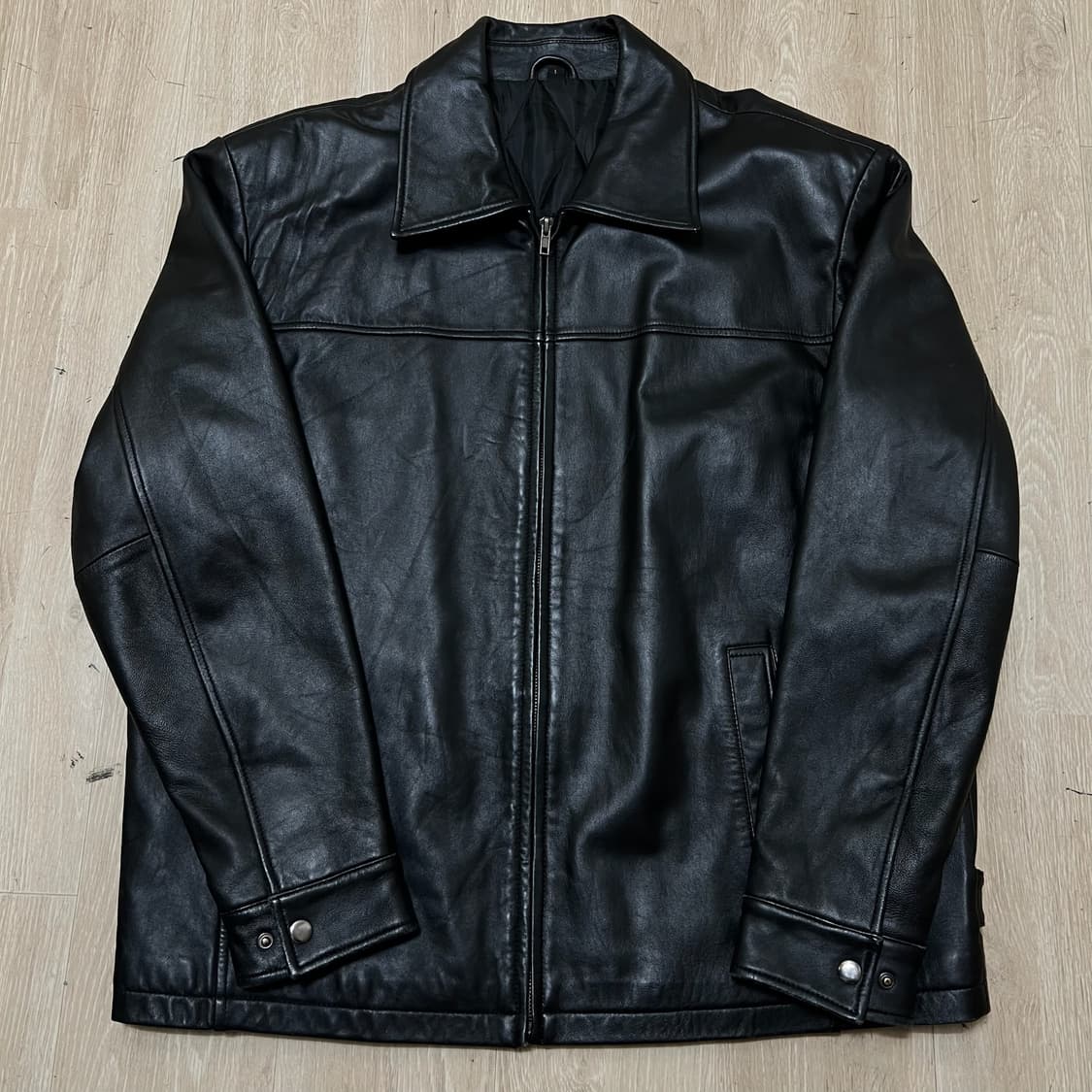 남성 천연 양가죽 싱글 라이더 가죽자켓 L/100  상품이미지1