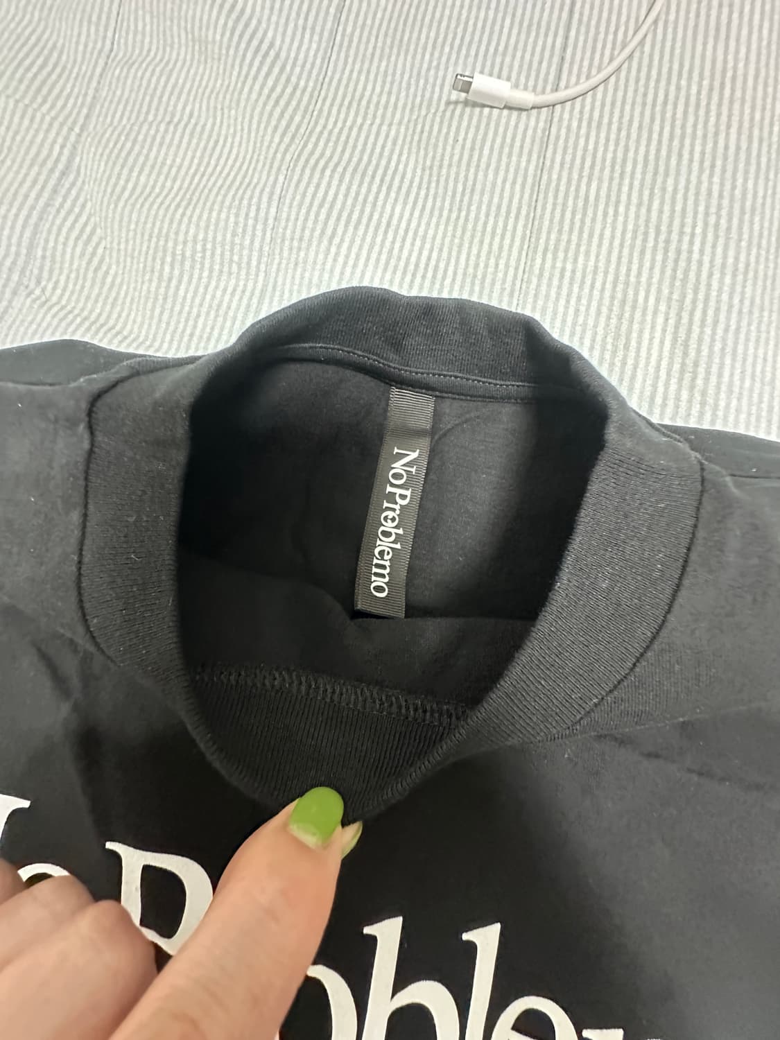 NO PROBLEMO SS 티셔츠 블랙 L사이즈 상품이미지2