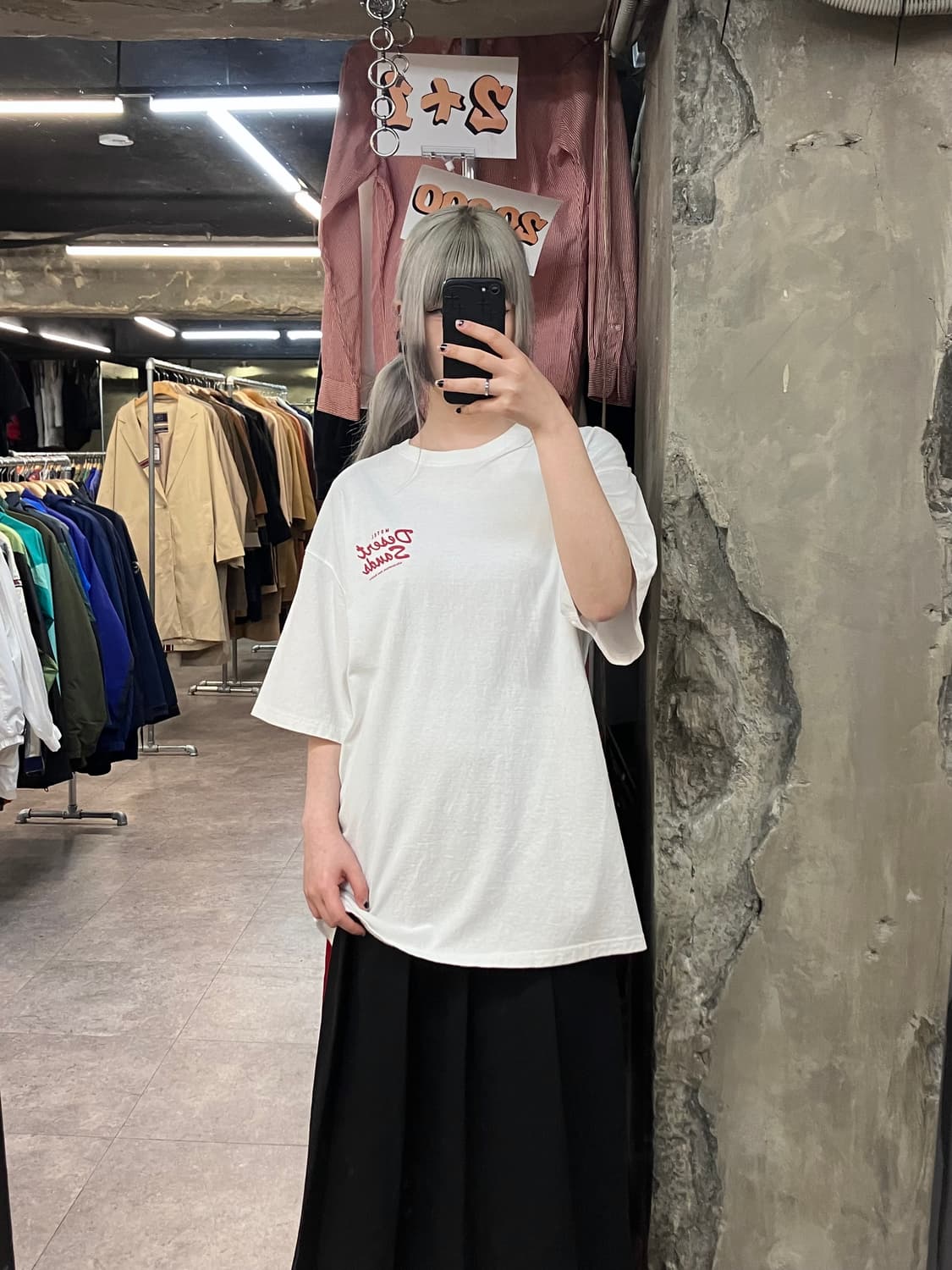 에스피오나지 백프린팅 반팔 티셔츠 화이트 XL  #csz3378 상품이미지2