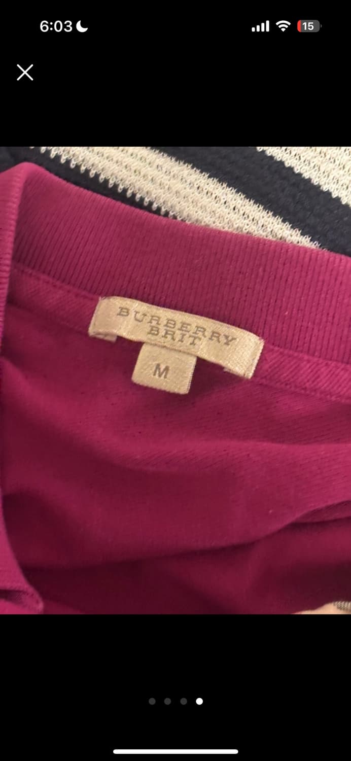 버버리 자주색 티 상품이미지4