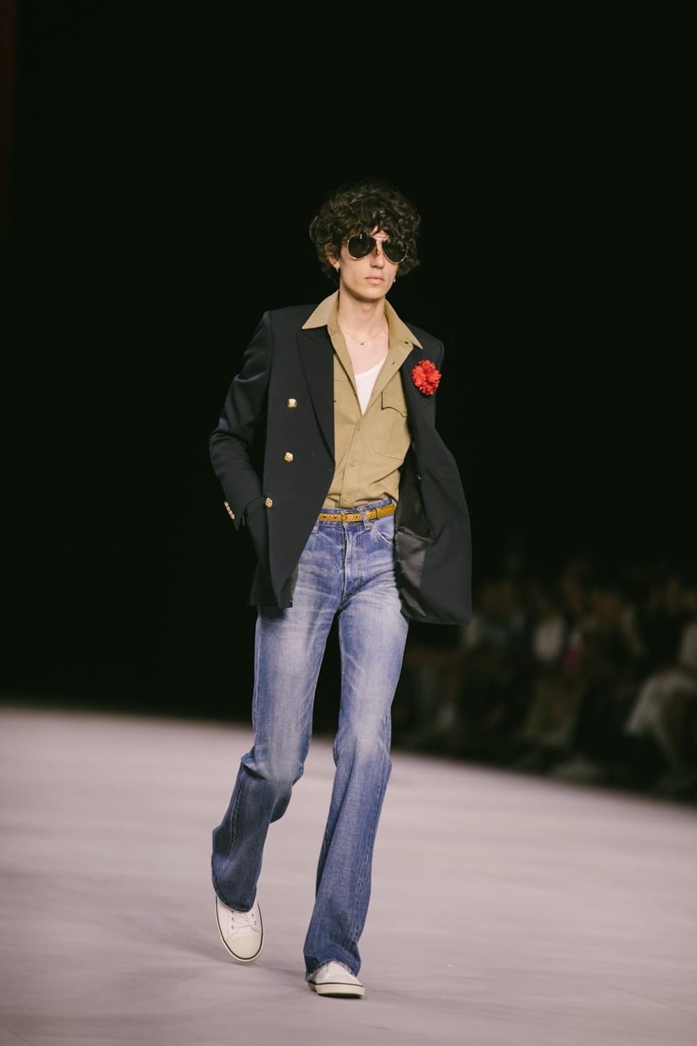 [강동원님 착용] 셀린느 20ss 밀리터리 코튼 트월 견장 셔츠 상품이미지1