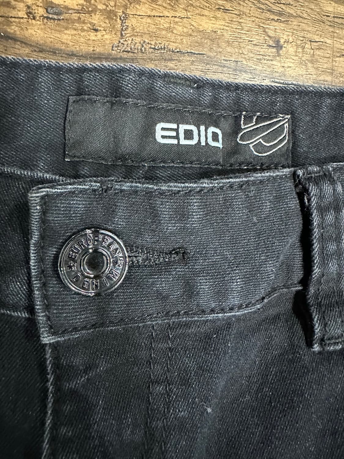에디크 EDIQ 블랙 스판 데님팬츠 36인치 슬림핏 청바지 상품이미지3