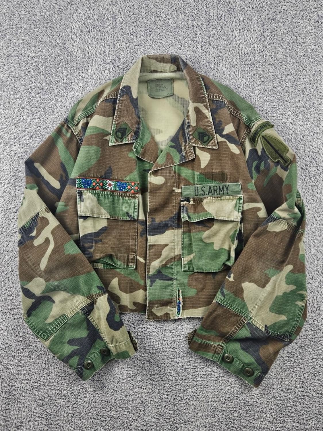 US ARMY 크롭 커스텀 컴뱃 필드 셔츠 ( L추정 ) / 11623 상품이미지2