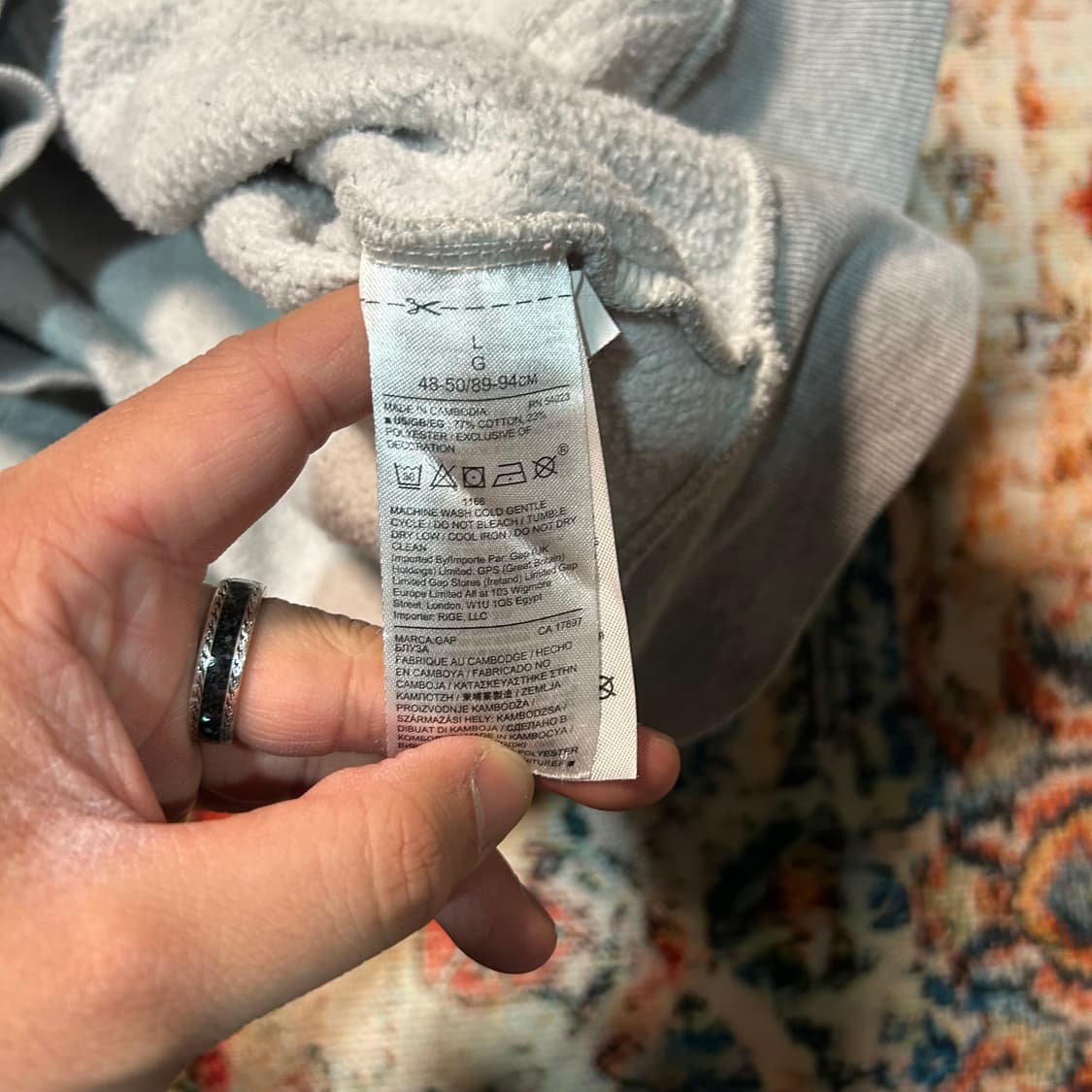 [L] GAP 그레이 후드집업 상품이미지4