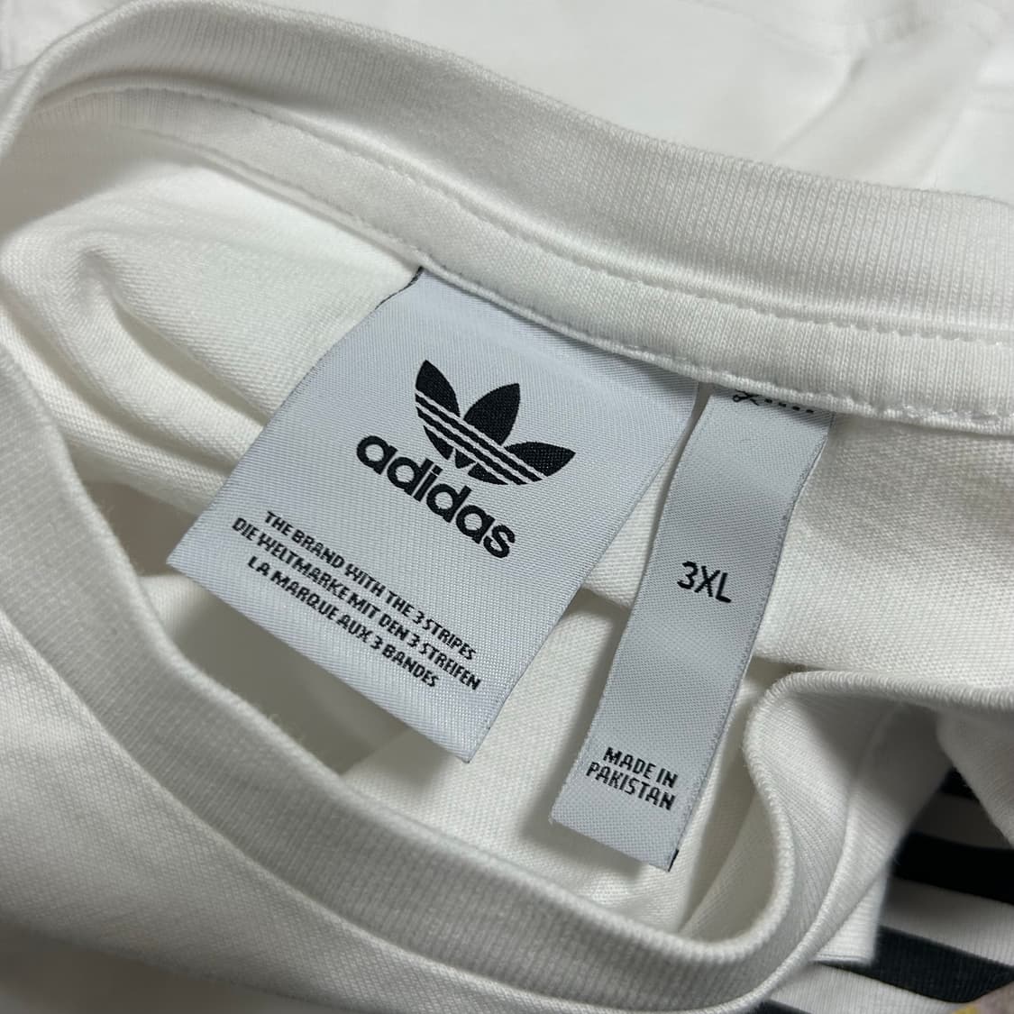 아디다스 트레포일 불꽃 빅로고 화이트 반팔 티셔츠 115 상품이미지6