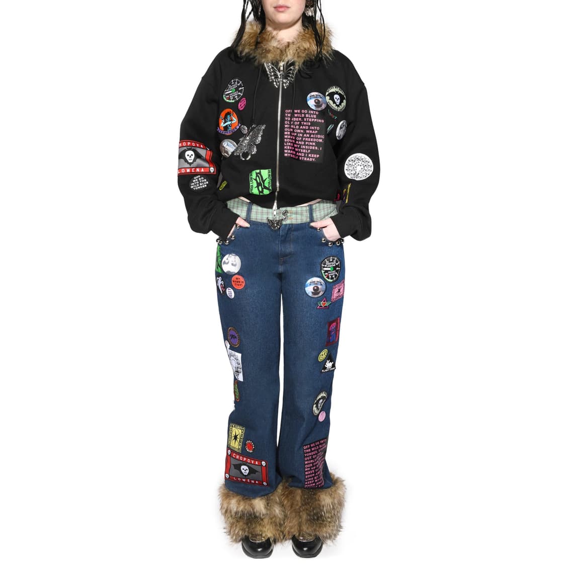 초포바 로위나 퍼 후드 집업 상품이미지5