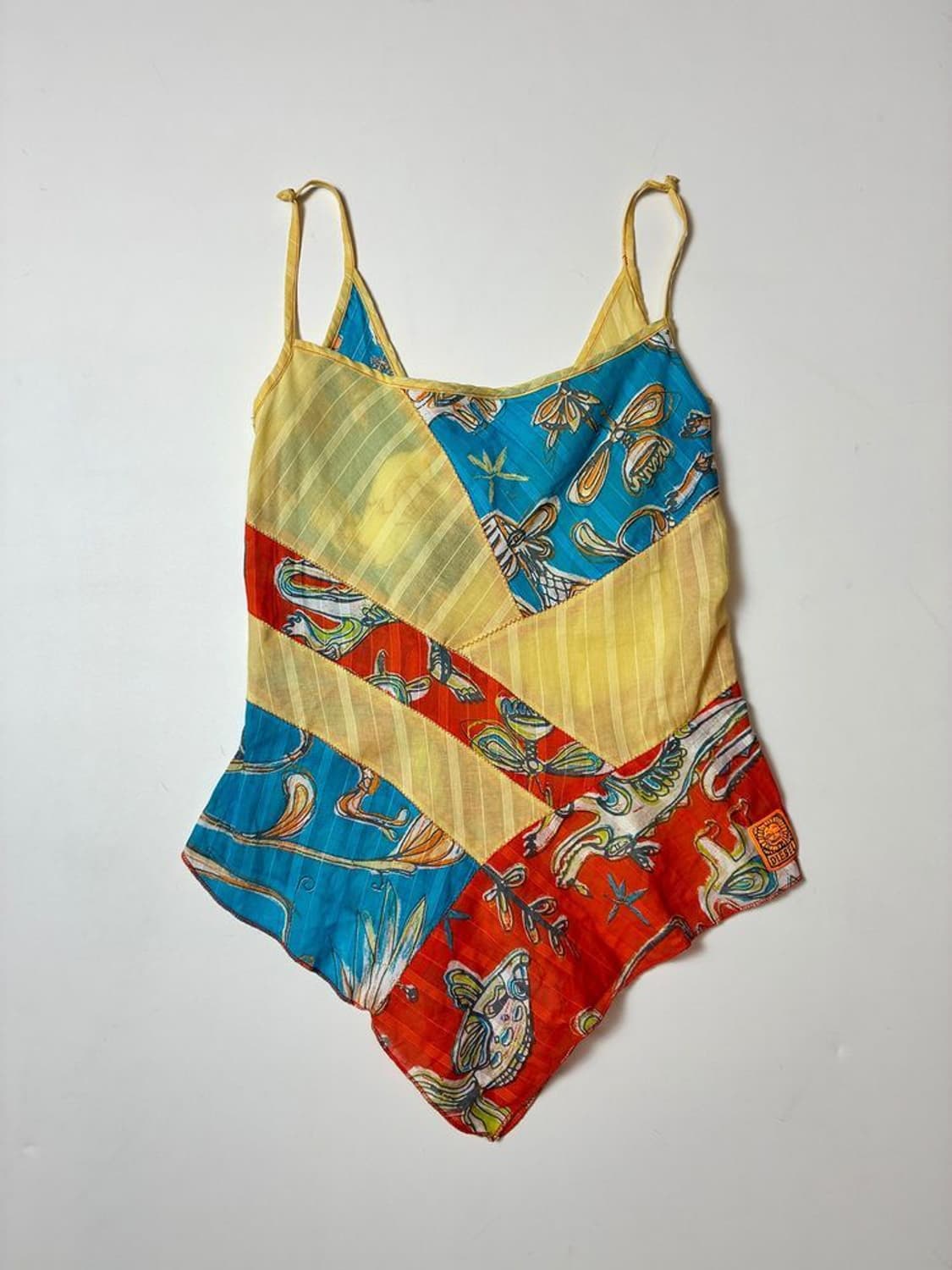 디젤 DIESEL 00's 배색 슬리브 리스 PN9040 상품이미지1