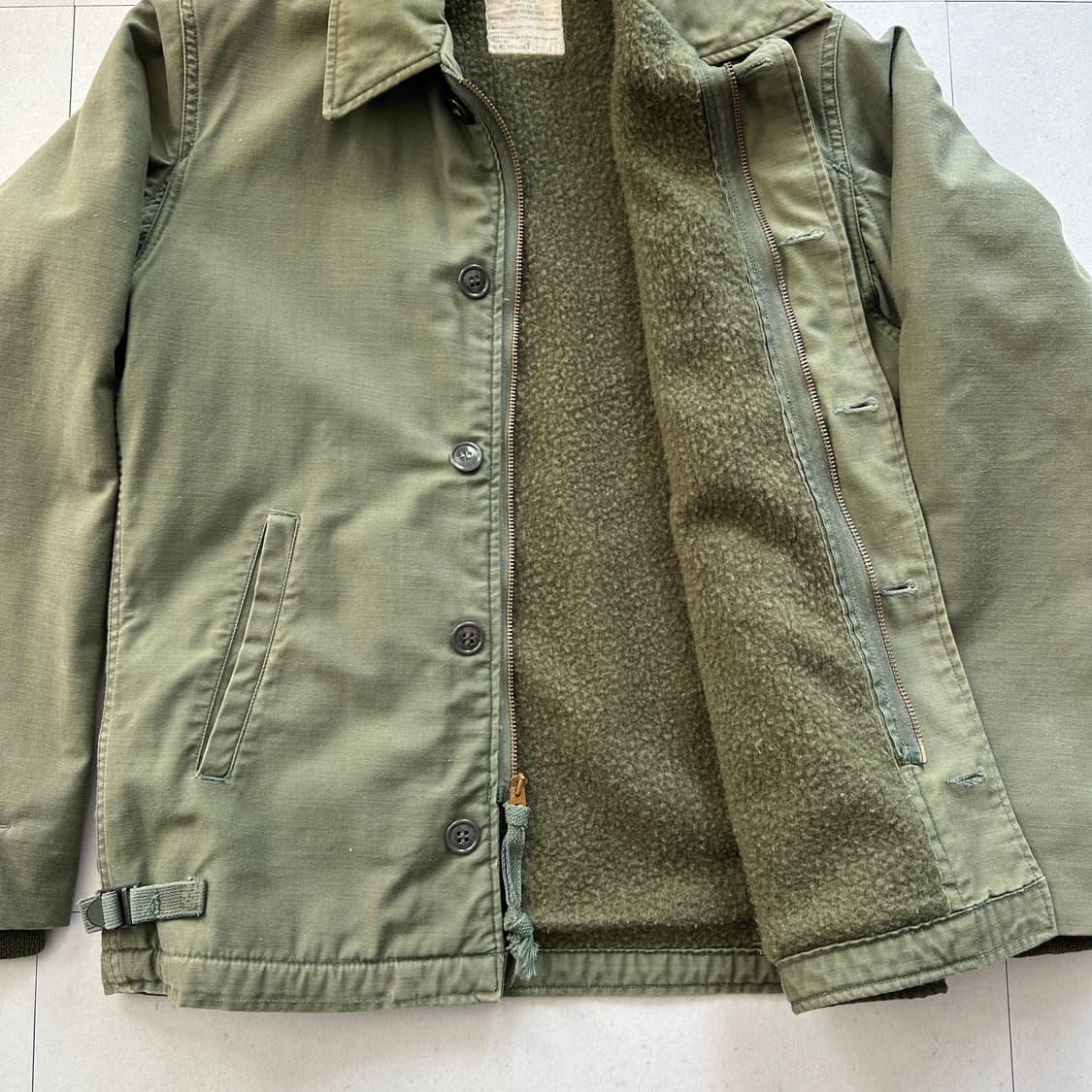 70s 오리지널 미해군 USN A-2 덱 자켓 스몰 상품이미지5