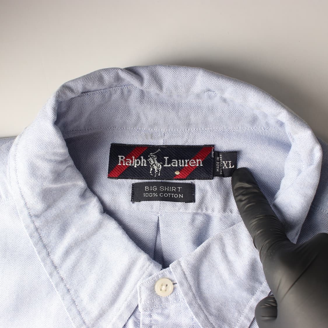 폴로 랄프 로렌 빅 셔츠 라이트 블루 XL 상품이미지5