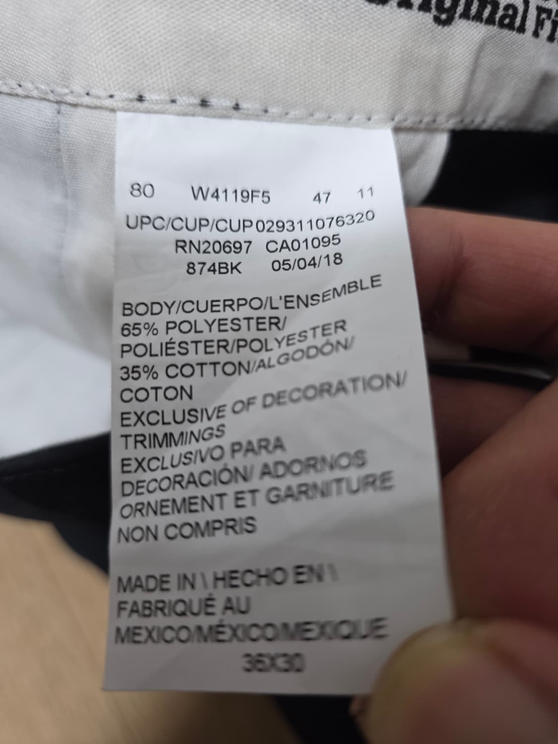 디키즈 874 오리지널핏 워크 팬츠 바지 블랙 36 상품이미지7