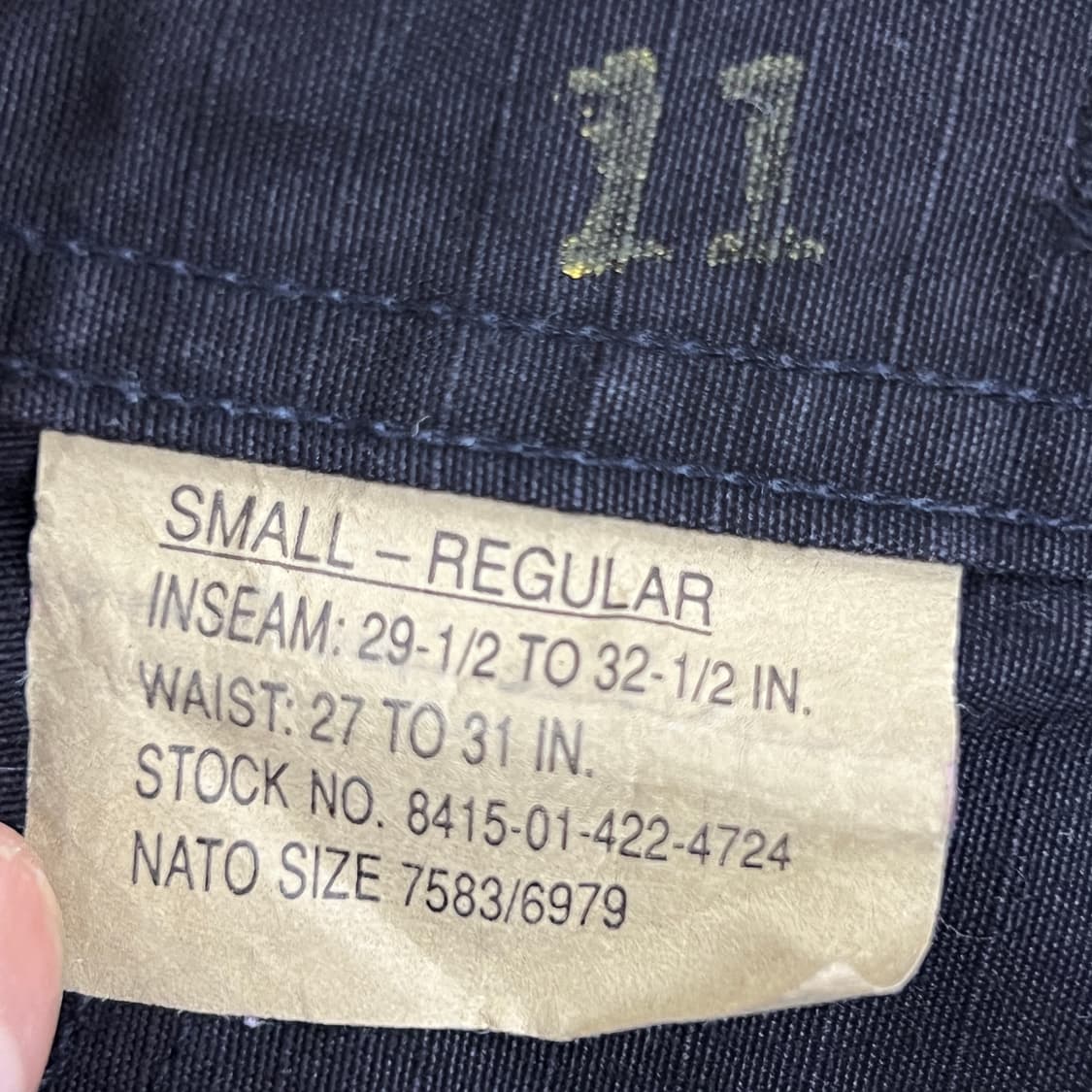 97's 미군 오리지널 BLACK 357 BDU 카고 팬츠 S 상품이미지9