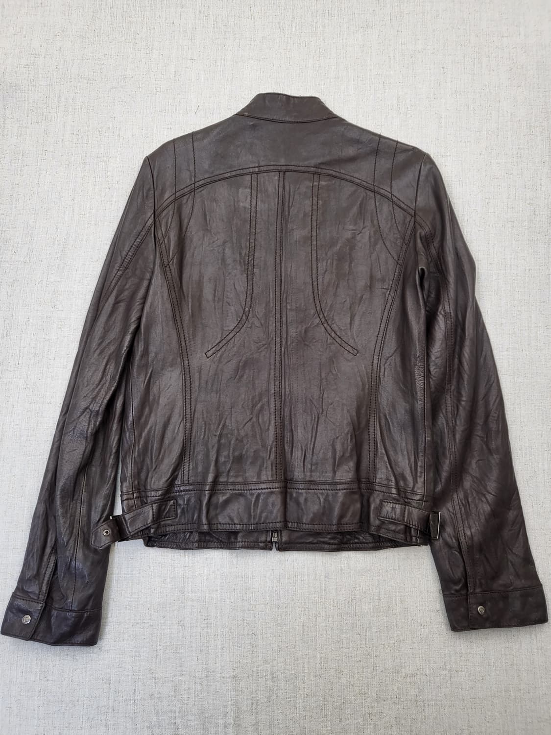 브라운 레더 자켓 여성용 s 상품이미지8