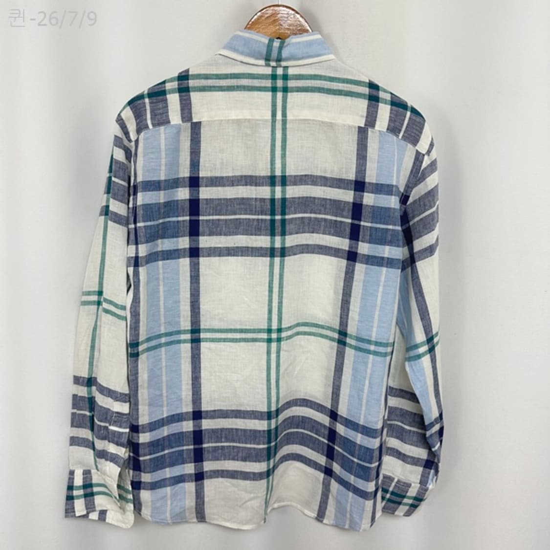 빈폴 남자 마100% 마 체크셔츠 남장 100 상품이미지6