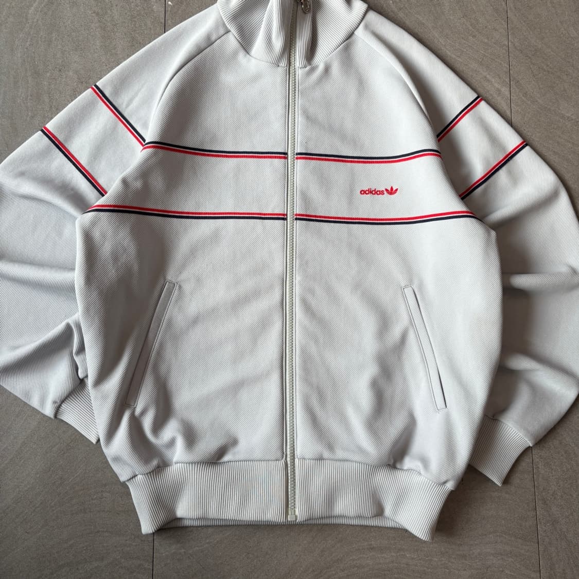 70년대 생산 아디다스 그레이 져지 자켓 상품이미지4