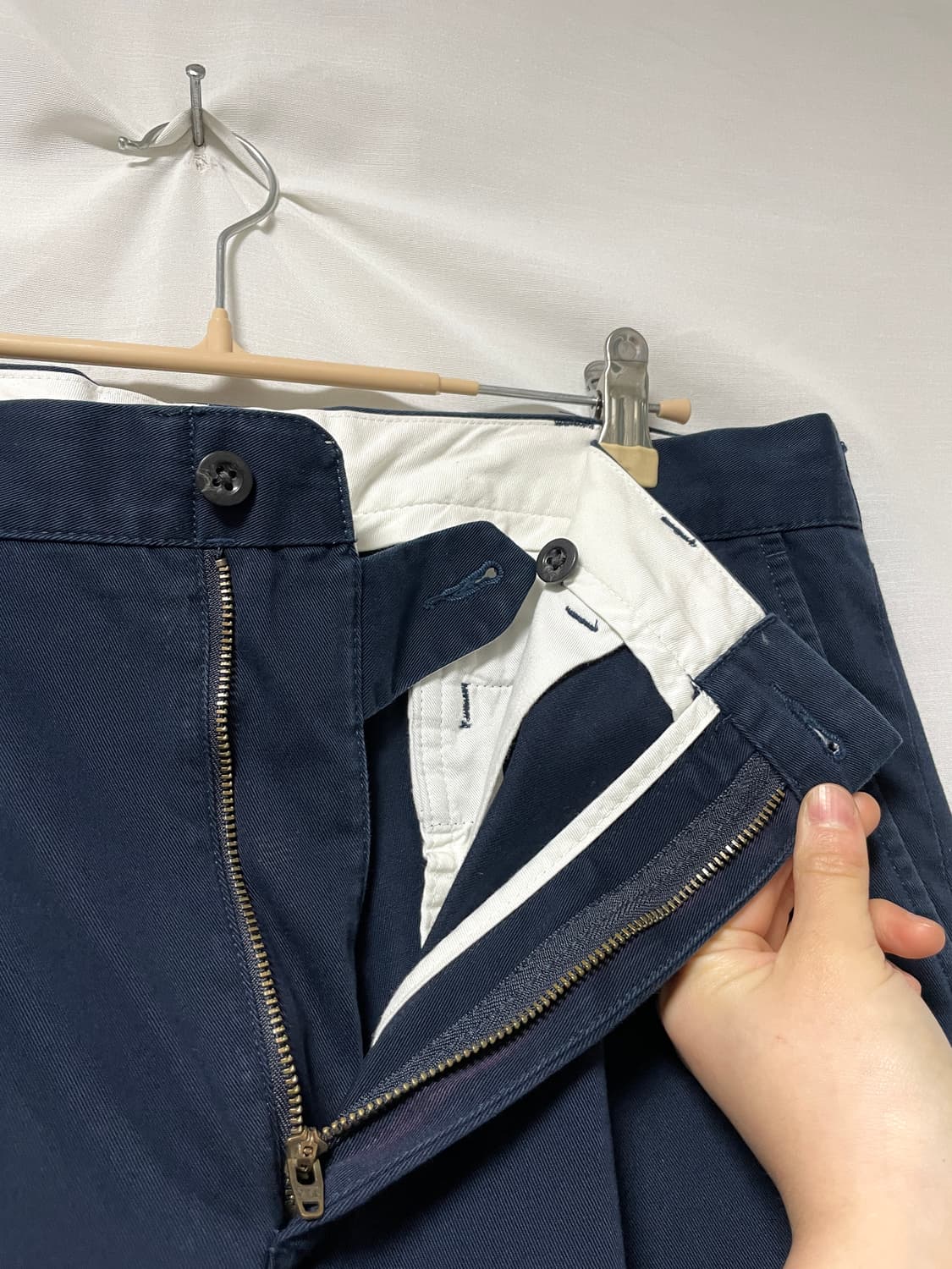 폴로랄프로렌 남성 와이드핏 투플리츠 클래식 치노팬츠 면바지 36 네이비 상품이미지3