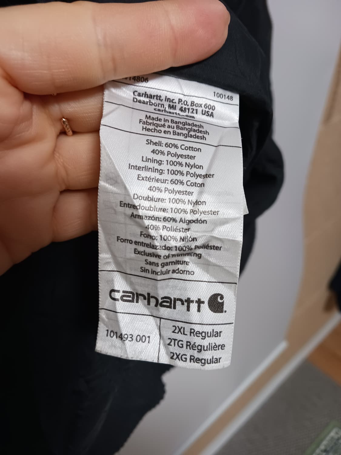 칼하트 퀵덕 방수 액티브 덕패딩자켓 상품이미지4