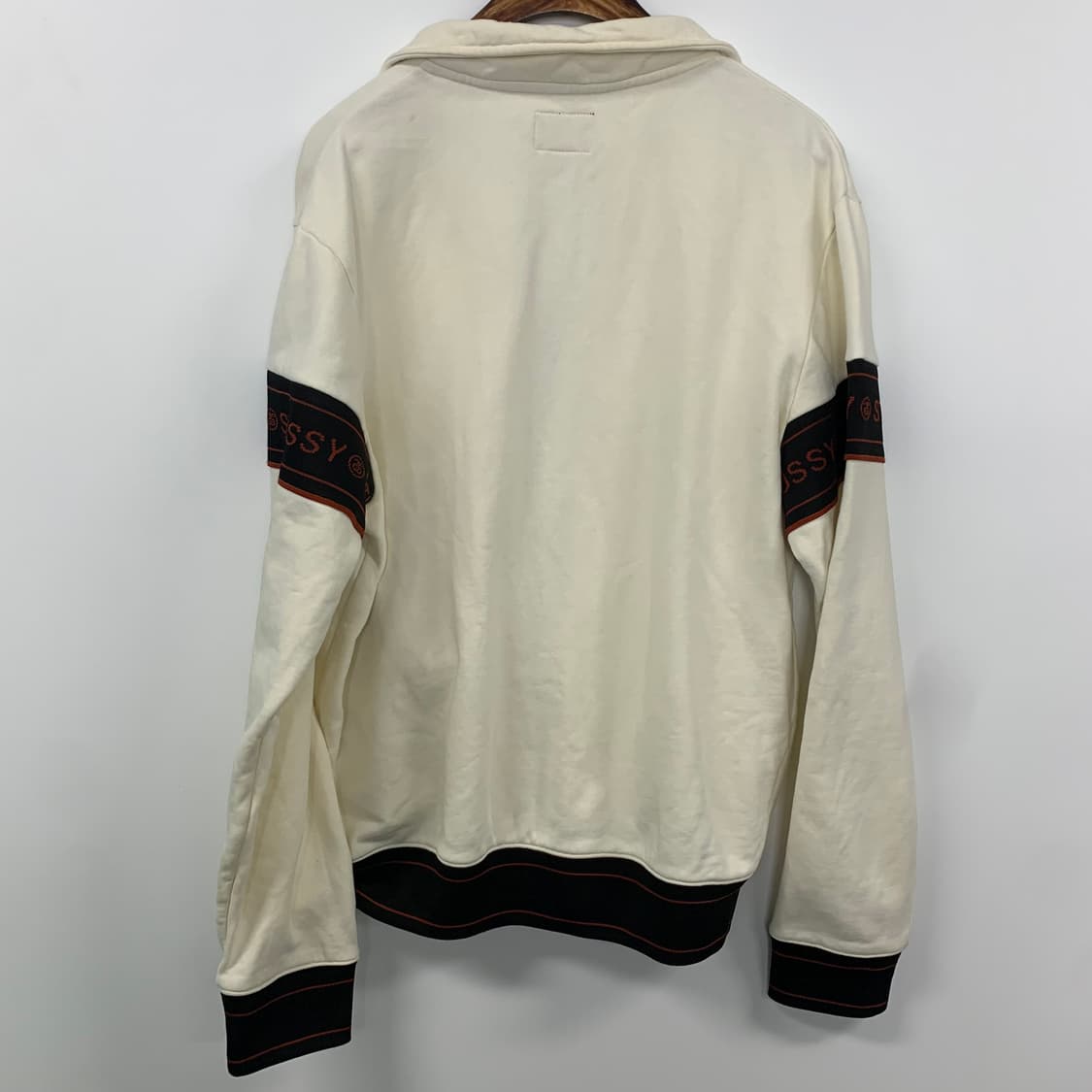 스투시 암로고 아이보리 코튼 집업 상품이미지3