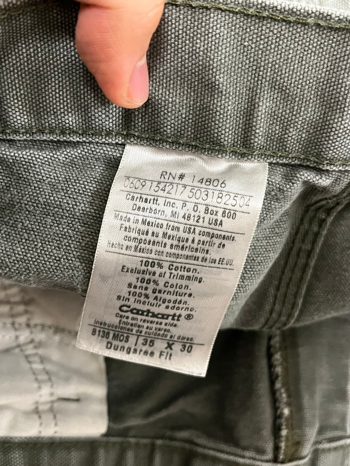 칼하트 더블니 모스그린 상품이미지3