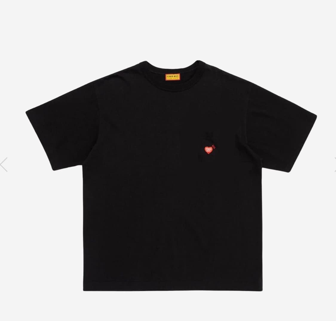 휴먼 메이드 하트 로고 티셔츠 블랙 XXL 상품이미지1