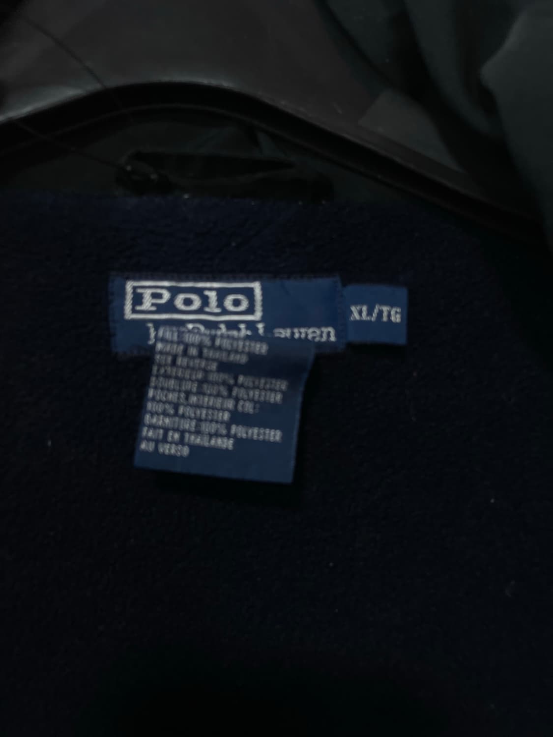 90s 폴로 랄프로렌 블랙 폴리쉘 페리자켓 XL 상품이미지4