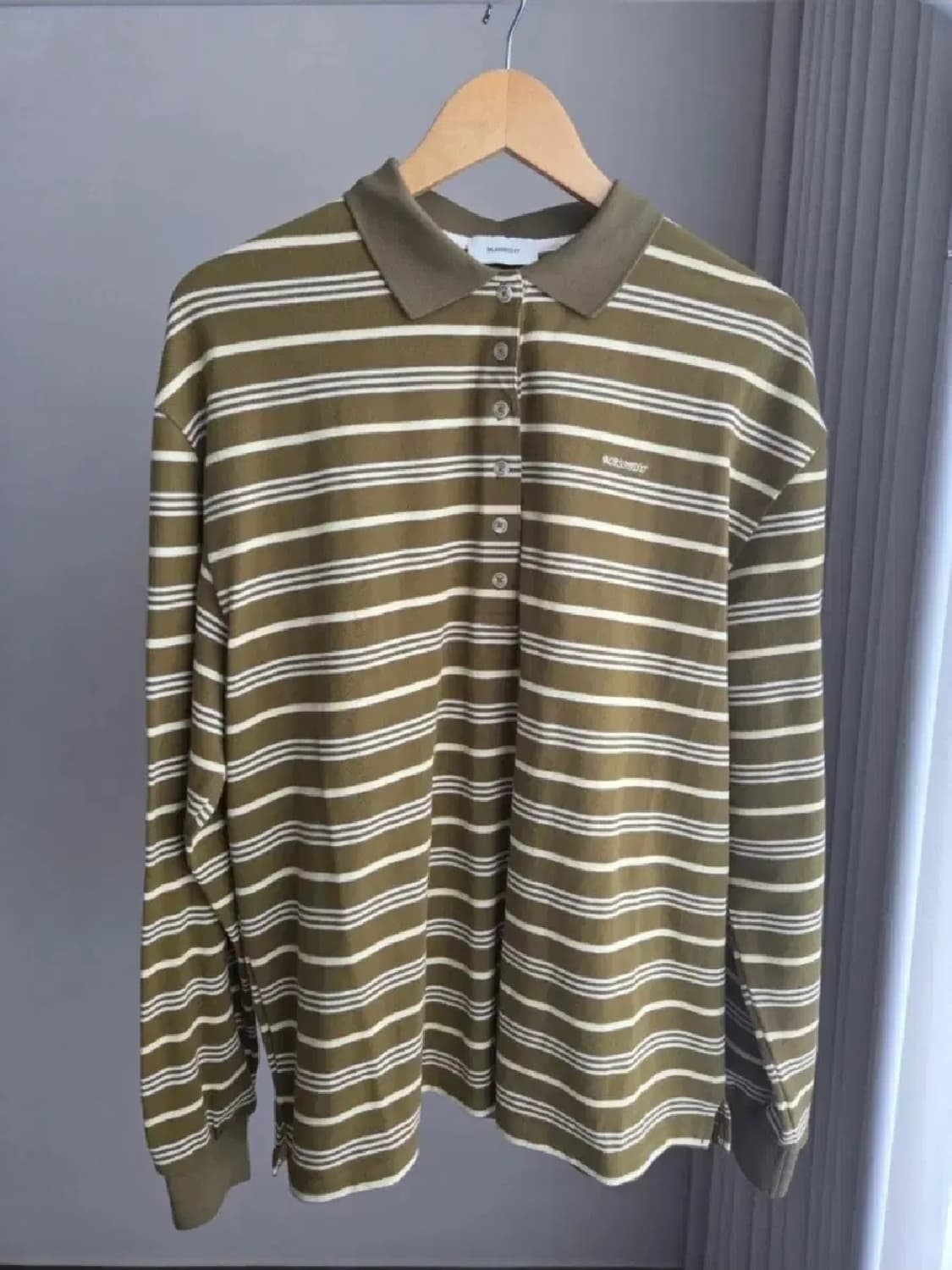 블레스드17 blessed17 스트라이프 긴팔 폴로 셔츠 상품이미지1