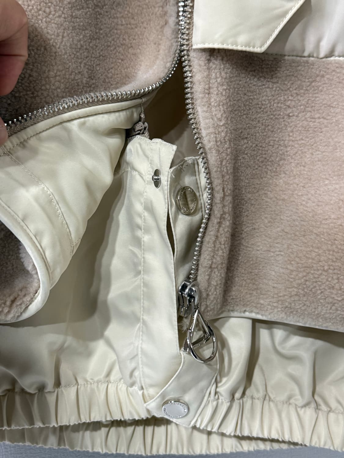 [50] 솔리드옴므 플리스 쉘파카 자켓 아이보리 상품이미지7