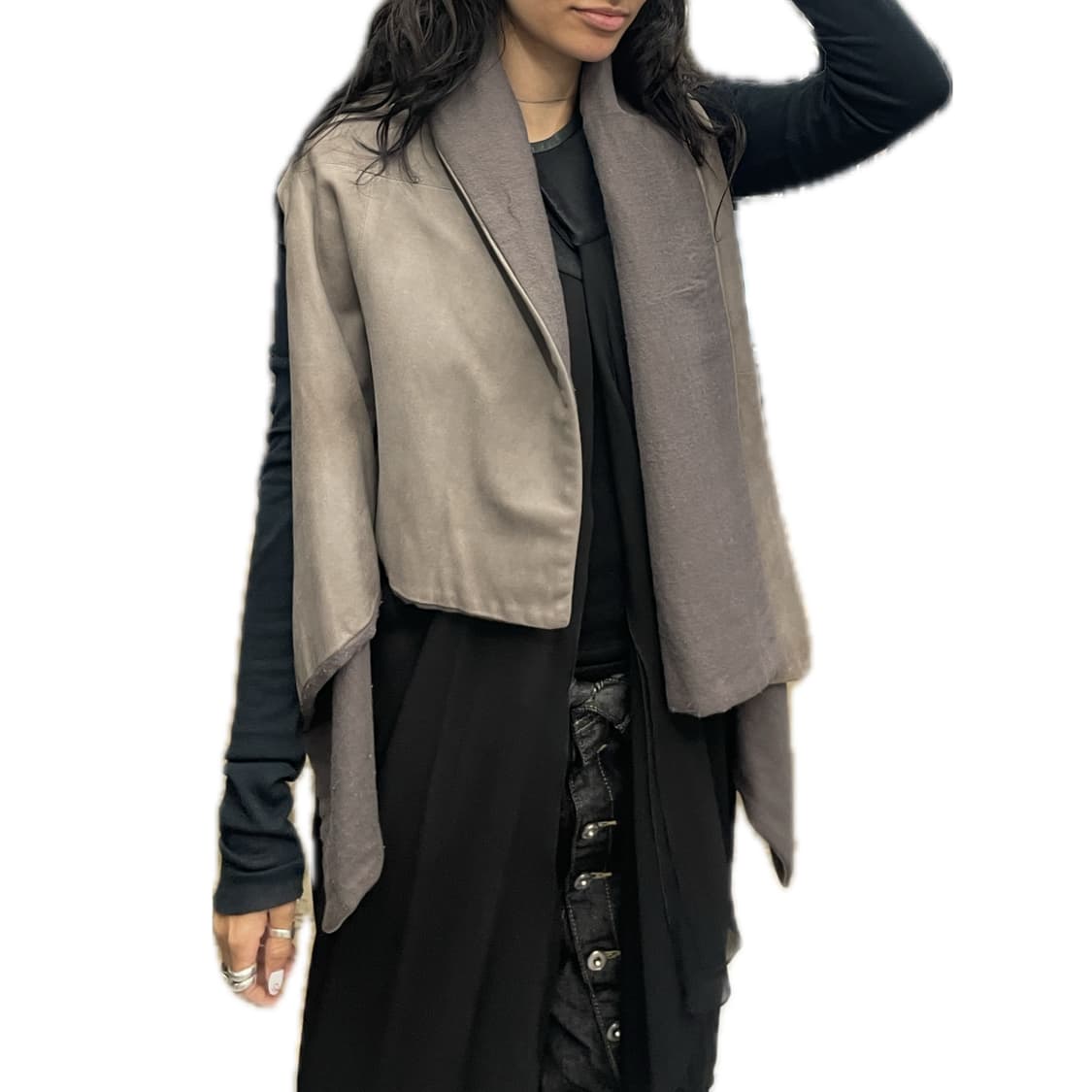 앤 드뮐미스터 레더 비대칭 베스트 상품이미지7