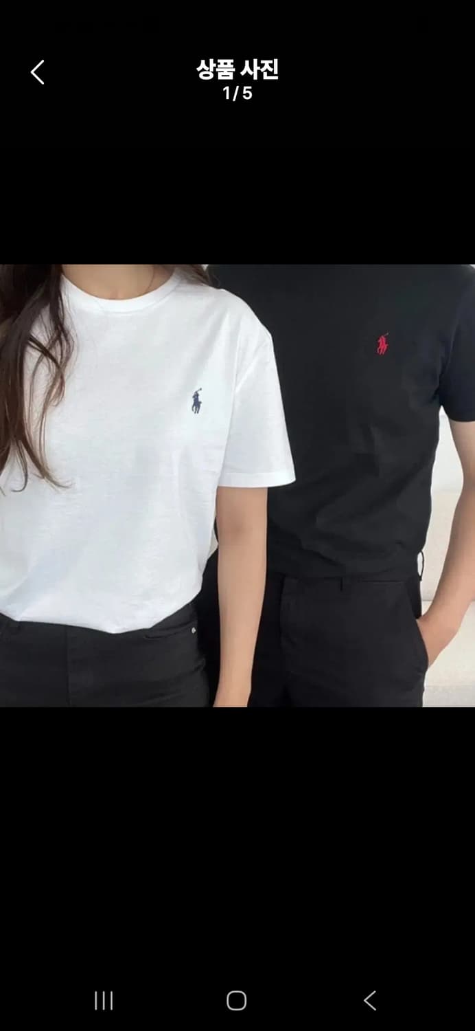 폴로 랄프로렌 반팔티 화이트L 상품이미지2