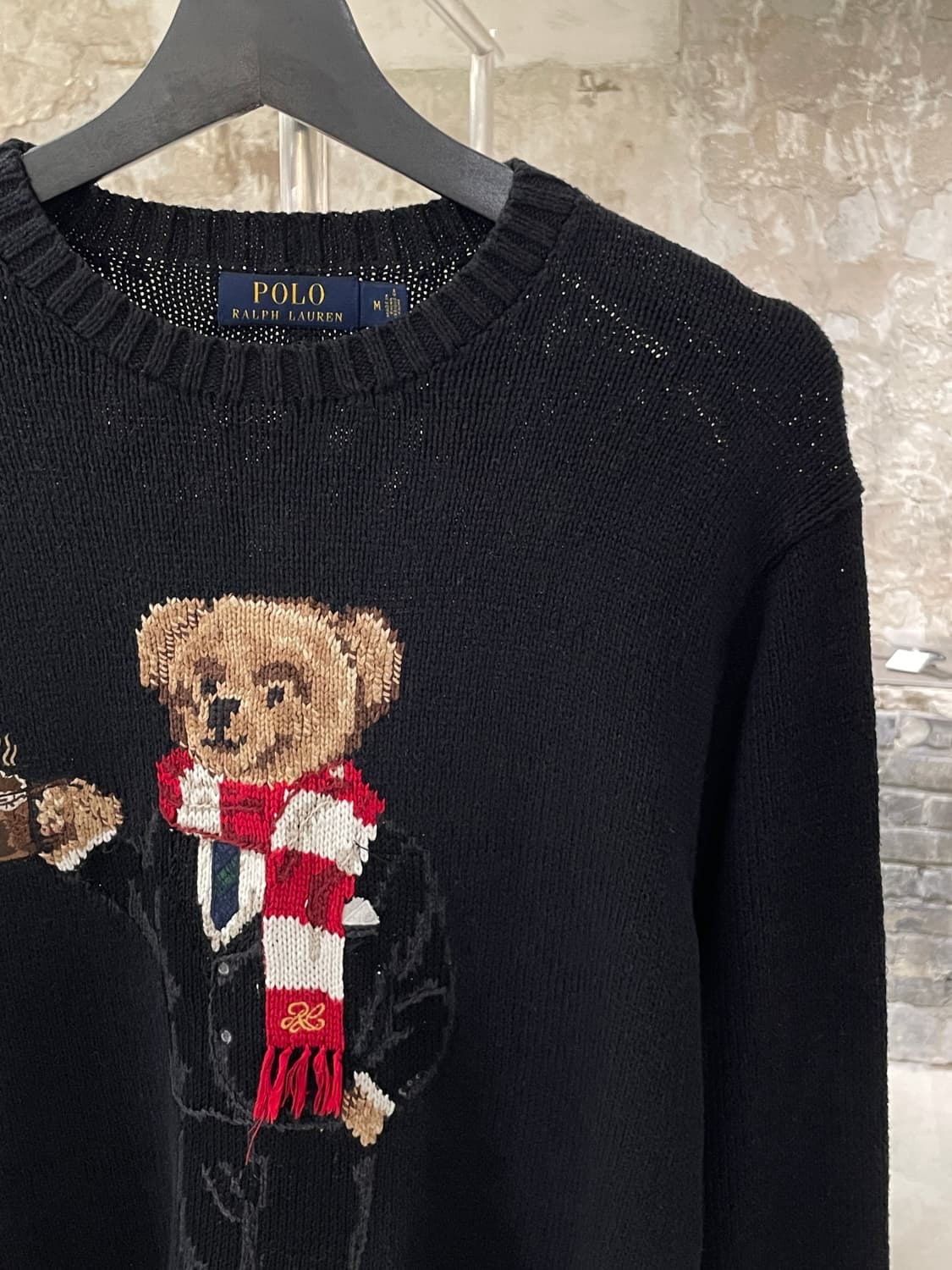 폴로 랄프로렌 블랙 코코아 베어 크루넥 스웨터 상품이미지3