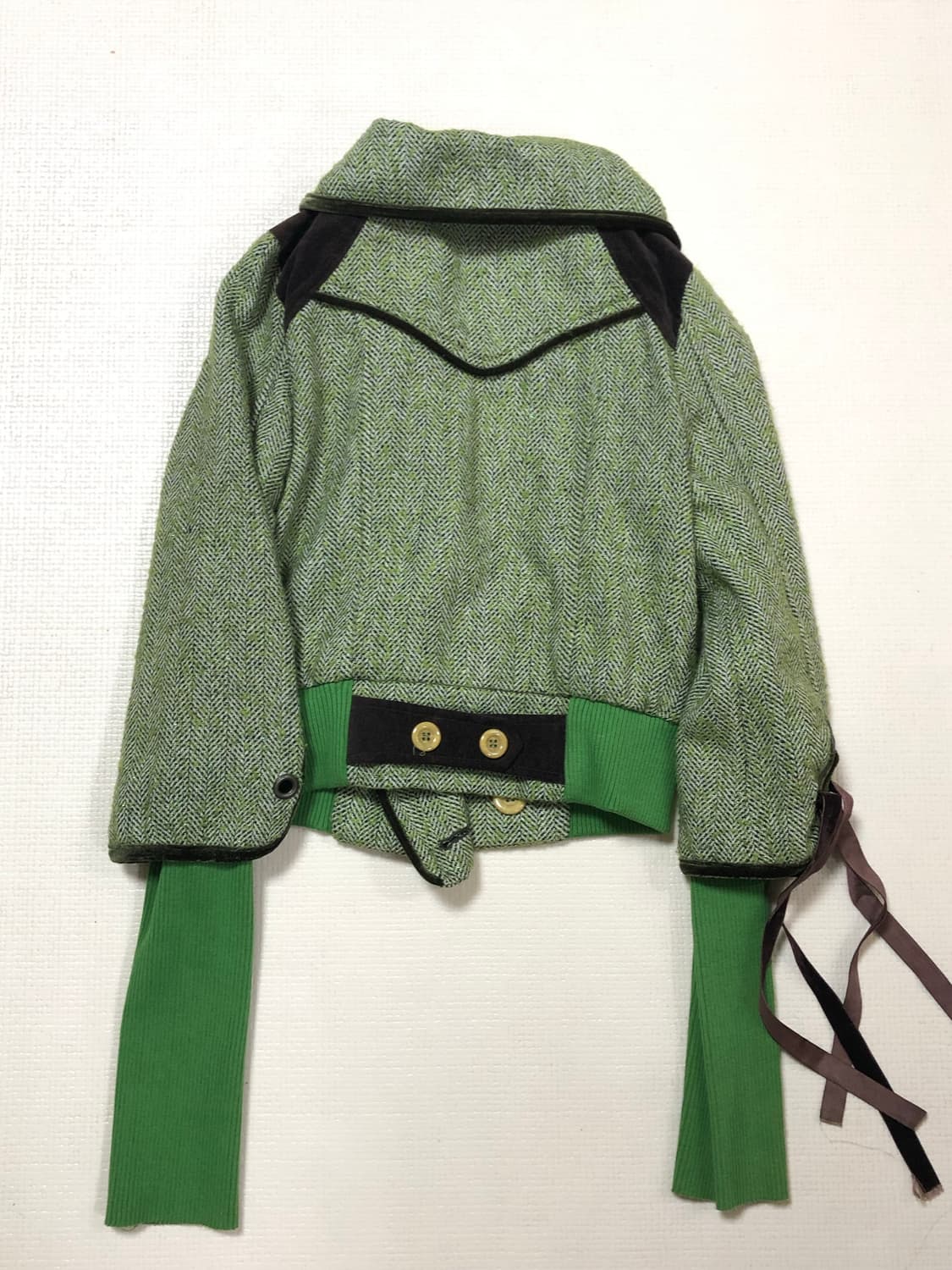 빈티지 그린 울 버튼 자켓 상품이미지10